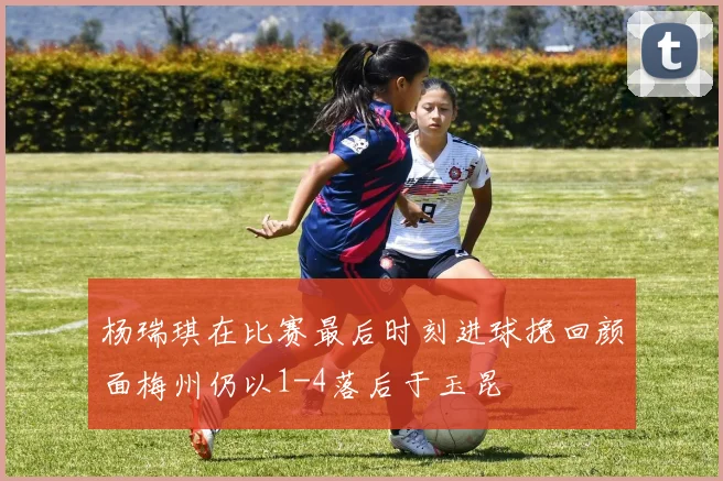 杨瑞琪在比赛最后时刻进球挽回颜面梅州仍以1-4落后于玉昆